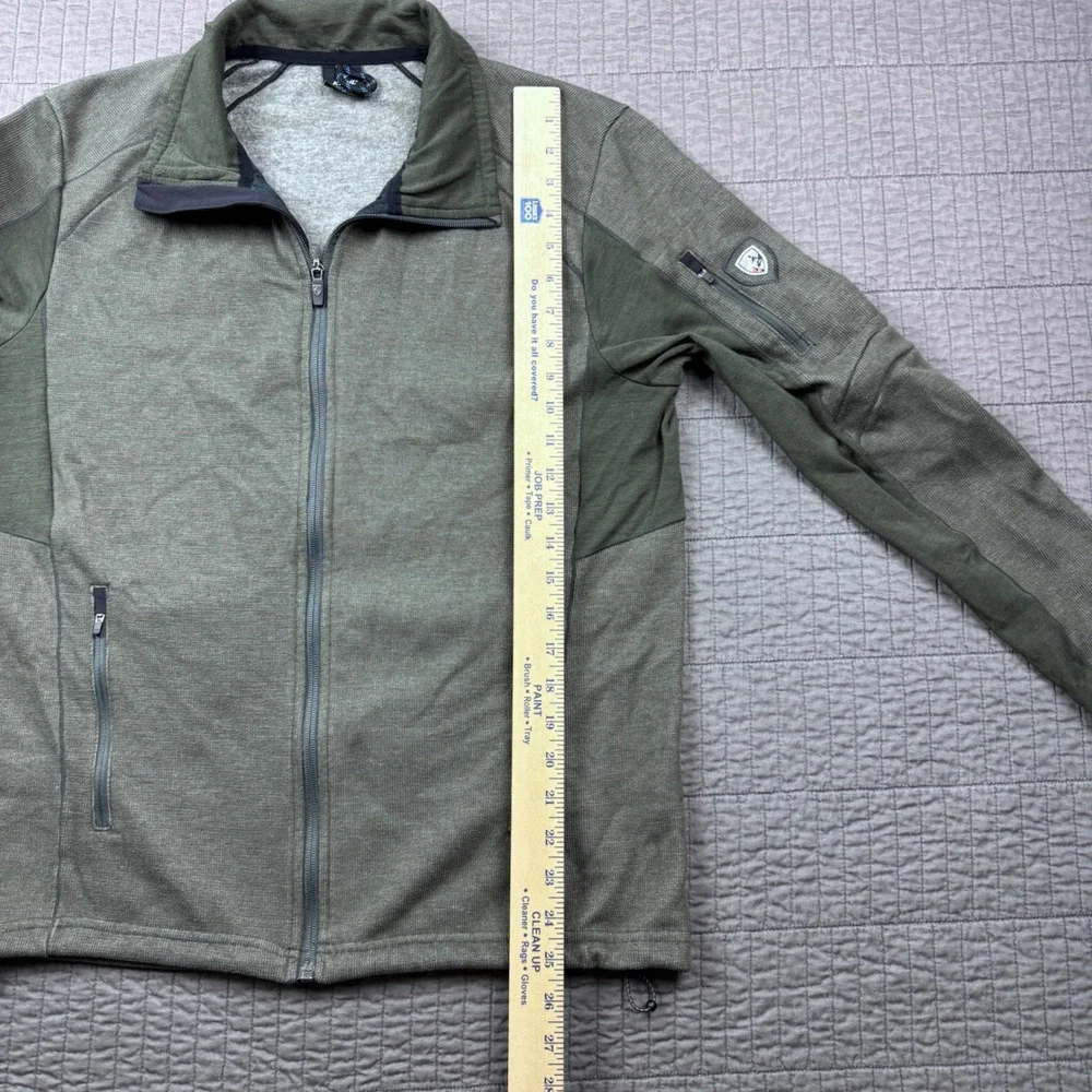 Kuhl Aktivator Zip Fleece Jacket Mens Medium Olive Green Outdoors Performance
